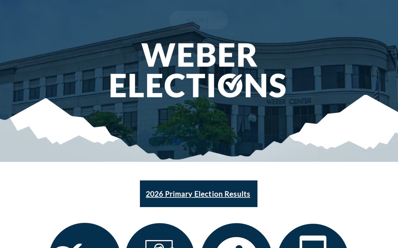 Ogden voter registration services at the Weber County Elections website